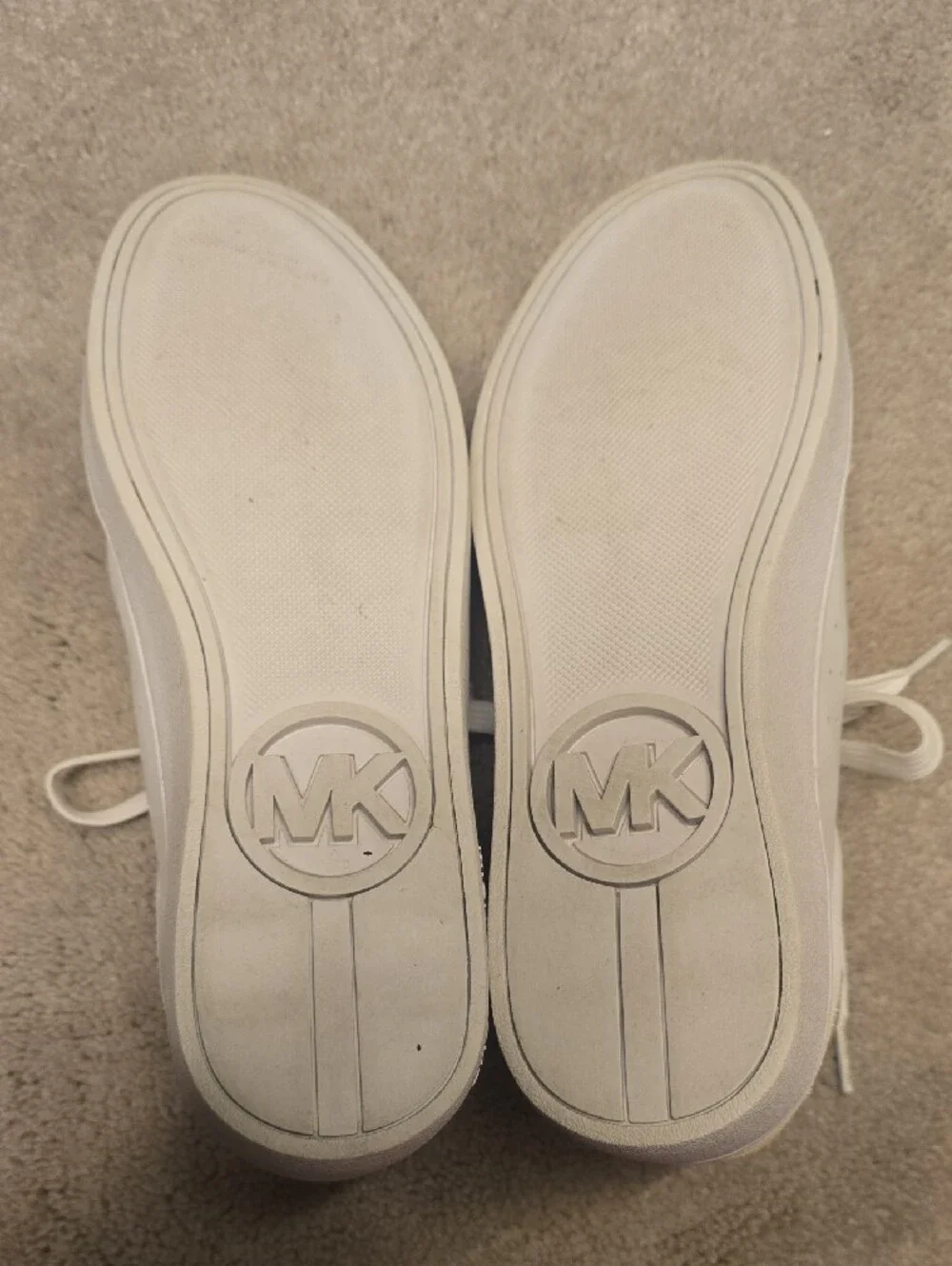 Michael Kors White Sneakers with Gold Heel Detail